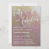 Roze gele Waterverf 50 en verbluffend Kaart (Voorkant)