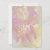 Roze gele Waterverf 50 en verbluffend Kaart (Achterkant)