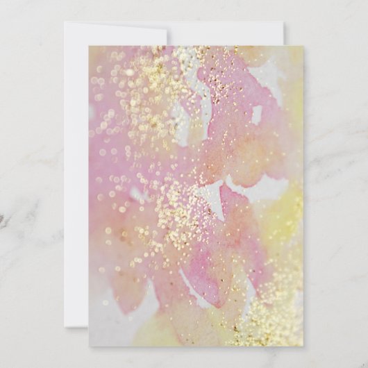 Roze gele Waterverf 50 en verbluffend Kaart (Achterkant)