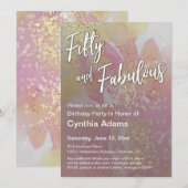 Roze gele Waterverf 50 en verbluffend Kaart (Voorkant / Achterkant)