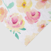 roze gele Waterverf bloemen Tissuepapier (Detail)