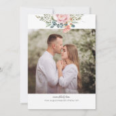 Roze & Gele Waterverf Bloemrijke Lente Bruiloft Save The Date (Achterkant)