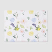 Roze gele Waterverf Floral Tissuepapier (Voorkant)