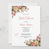 Roze gele Waterverf Floral Vrijgezellenfeest Kaart (Voorkant)