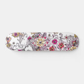 Roze gele waterverf hand geschilderd floreel persoonlijk skateboard (Horizontaal)