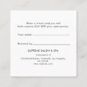 Roze gele Waterverf klantenverwijzingskaart Aanbevelingskaartje (Achterkant)