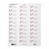 *~* Roze gele Waterverf Lotus Etiket (Full Sheet)