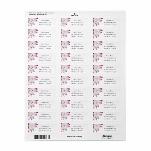 *~* Roze gele Waterverf Lotus Etiket (Full Sheet)