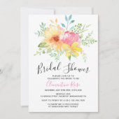 Roze gele Waterverf Vrijgezellenfeest Kaart (Voorkant)