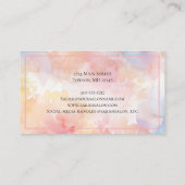 Roze Gele Waterverf Wash Hair Nail Spa Salon Visitekaartje (Achterkant)