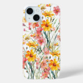 Roze Gele Wilde Bloemen Bloem iPhone 15 14 13 Case-Mate iPhone Case (Achterkant)