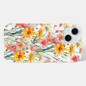 Roze Gele Wilde Bloemen Bloem iPhone 15 14 13 Case-Mate iPhone Case (Achterkant (horizontaal))
