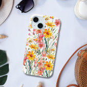 Roze Gele Wildflowers Bloemen iPhone 15 14 13 Case-Mate iPhone Case