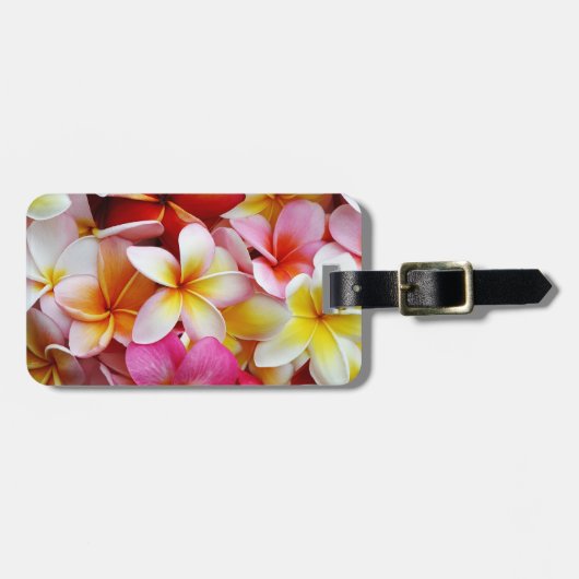 Roze gele witte gemengde pruimen bagagelabel (Voorkant horizontaal)