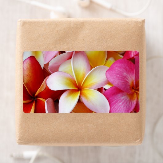 Roze gele witte gemengde pruimen etiket (Insitu)