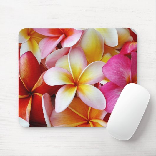 Roze gele witte gemengde pruimen muismat (Met muis)