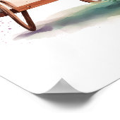 Roze gele witte tuinbloemen in wielloop poster (Hoek)