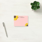 Roze Gele Zonnebloemen Van het Bureau van Leraar Post-it® Notes (Kantoor)