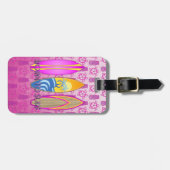 Roze geleend aan Surf Bagagelabel (Voorkant horizontaal)