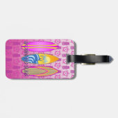 Roze geleend aan Surf Bagagelabel (Achterkant horizontaal)