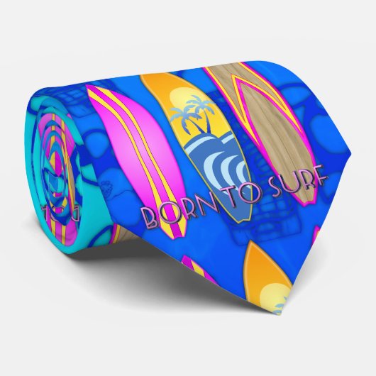 Roze geleend aan Surf Stropdas (Opgerold)