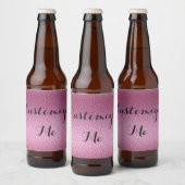 Roze geleider bier etiket (Flessen)