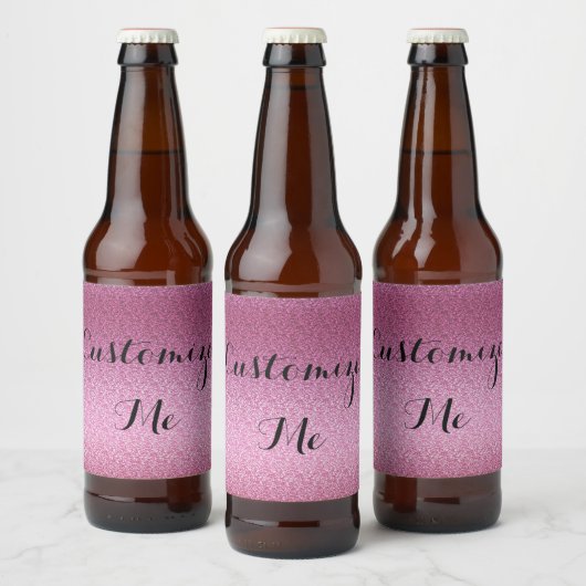 Roze geleider bier etiket (Flessen)