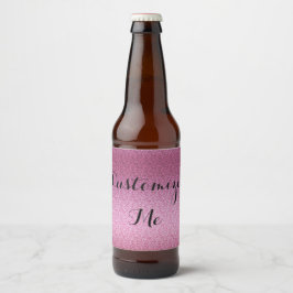 Roze geleider bier etiket