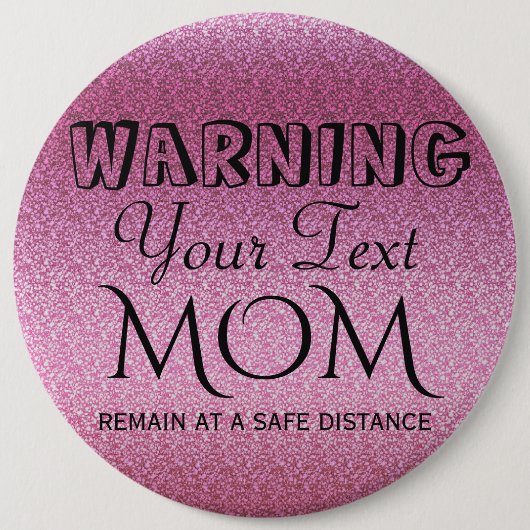 Roze geleider ronde button 6,0 cm (Voorkant)