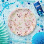 Roze geles papieren bordje (Feest)