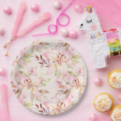 Roze geles papieren bordje (Feest)