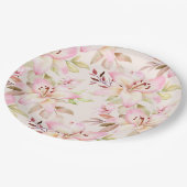 Roze geles papieren bordje (Gekanteld)