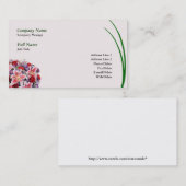  roze gelilie bedrijfskaartsjabloon visitekaartje (Voorkant / Achterkant)