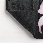 Roze gelilies met regendruppels muismat (Hoek)