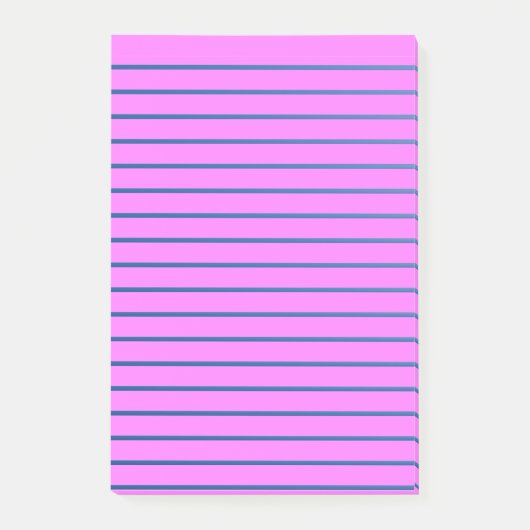 Roze Gelinieerde Notities Post-it® Notes (Voorkant)
