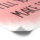 Roze geloof het poster (Hoek)