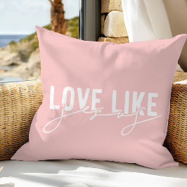 Roze geloof quote Jezus werp kussen