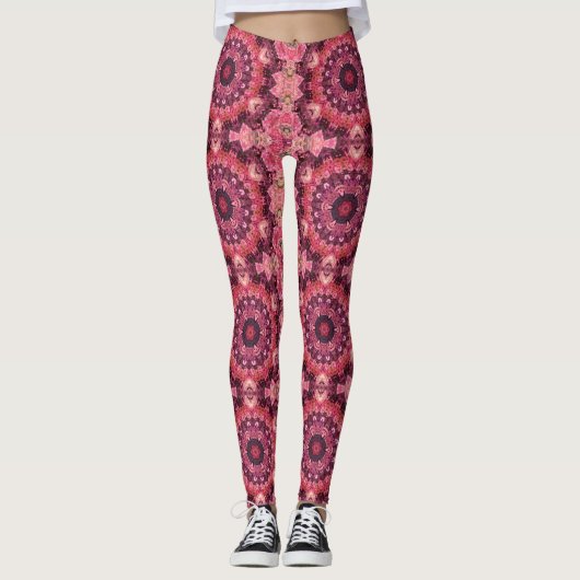 Roze gelt leggings (Voorkant)