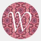 Roze gelt ronde sticker (Voorkant)