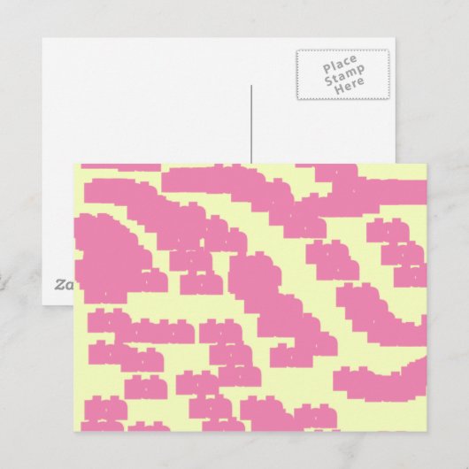 roze geluk 888 briefkaart (Voorkant / Achterkant)