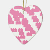 roze geluk 888 keramisch ornament (Links)