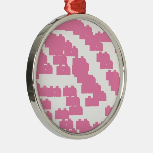 roze geluk 888 metalen ornament (Rechts)