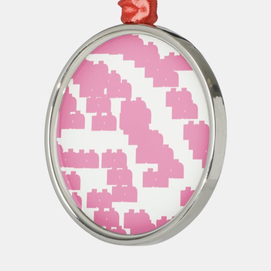 roze geluk 888 metalen ornament (Links)