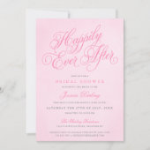 Roze, gelukkig ooit na Bridal Shower-uitvindingen Kaart (Voorkant)