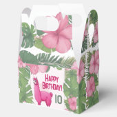 Roze Gelukkige Glimlachende Lama Bedankdoosjes (Geopend)