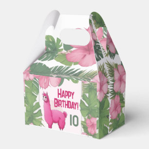 Roze Gelukkige Glimlachende Lama Bedankdoosjes