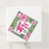 Roze Gelukkige Glimlachende Lama Bedankjes Labels (In situ)