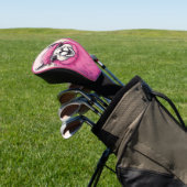Roze Gelukkige Glimlachende Lama Golfheadcover (Insitu)