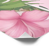 Roze Gelukkige Glimlachende Lama Perfect Poster (Hoek)