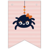 Roze Gelukkige Halloween Verjaardag Vlaggetjes (Eerste vlag)